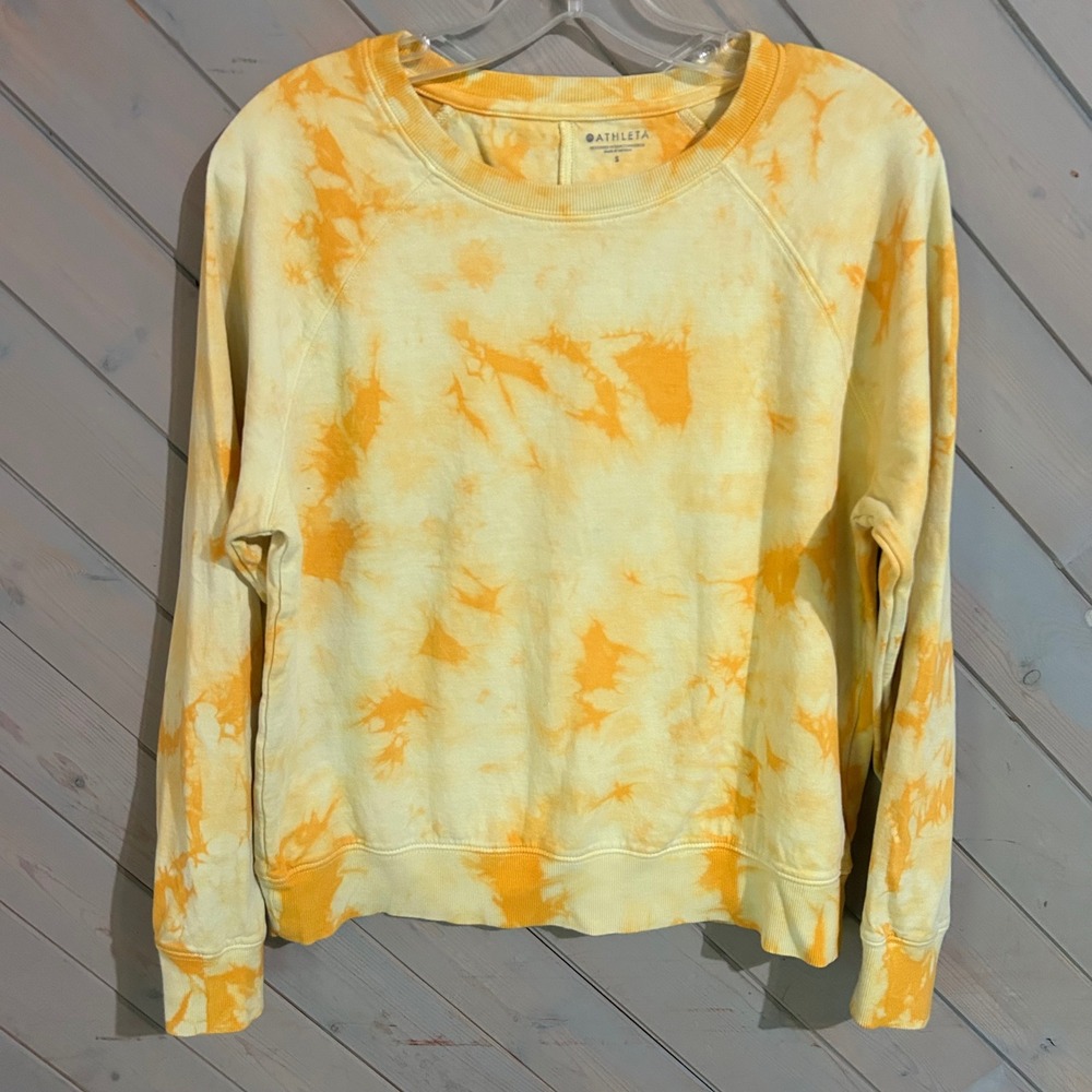 Athleta Tie Dye Sweatshirt Women's Size Small Long‎ Sleeve Athleisure Pullover